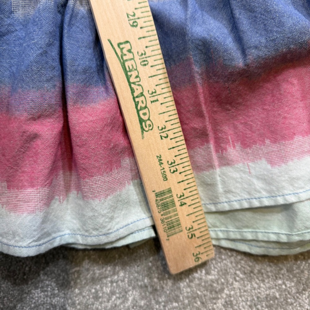 Outerknown Cielo Babydoll Dress Organic Adriatic Striped Tie Dye Tiered NWT L - Picture 15 of 15